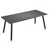 Bureau LEONARDO - 180 cm - Pieds métal noirs - Anthracite chants chêne