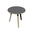 Table ronde - H105 cm - 80 cm - 3 pieds bois - plateau anthracite
