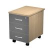 Caisson mobile en bois - Largeur 41,8 cm - 3 tiroirs - Anthracite