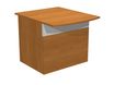 Banque d'accueil module assis MUSA - L80 cm - Aulne/alu