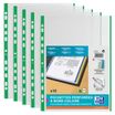 Oxford - 10 Pochettes perforées - A4 - lisse - pour 12 feuilles - 9/100 - Vert
