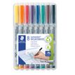 STAEDTLER LUMOCOLOR 316 - Pack de 8 marqueurs non permanents - pointe fine - couleurs assorties