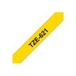4977766052283-Brother TZe621 - Ruban d'étiquettes auto-adhésives - 1 rouleau (9 mm x 8 m) - fond jaune écr-P_9621_6-3