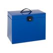 Esselte - Classeur ménager en métal (valisette) avec 5 dossiers suspendus - bleu