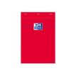 Oxford - Bloc notes - A5 - 160 pages - petits carreaux - 80G - rouge