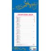 Calendrier bloc mensuel à feuillets année civile BOUCHUT "409 Bleu" 19 x 36 cm 70 %