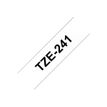 4977766051958-Brother TZe241 - Ruban d'étiquettes auto-adhésives - 1 rouleau (18 mm x 8 m) - fond blanc 
