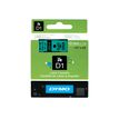 5411313450195-Dymo D1 - Ruban d'étiquettes auto-adhésives - 1 rouleau (12 mm x 7 m) - fond vert écriture -P_45019_5-0