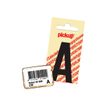 Pickup - Étiquette autocollante - 90 mm - Lettre J - rouge brillant