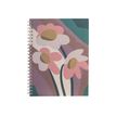 3700368757093-Blue Art - Carnet à spirale - 15,3 x 20,6 cm - 120 pages - Ligné - Fleurs-Avant-0