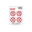 Pickup - Pictogramme - No pub - 4 autocollants 100 x 100 mm
