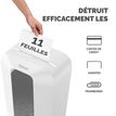 0043859797158-Fellowes Powershred LX70 - destructeur de documents coupe croisée - 11 feuilles - Corbeille 18 litres --2