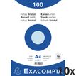 Exacompta - 10 Packs de 100 Fiches Bristol - A4 - unies - non perforées - bleu