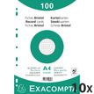 Exacompta - 10 Packs de 100 Fiches Bristol - A4 - petits carreaux - perforées - blanc