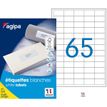 3270241189902-Apli Agipa - 6500 Étiquettes adhésives blanches multi-usages - 38 x 21,2 mm - coins droits -P_118990_1-0
