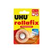 4026700369557-UHU rollafix - Distributeur avec ruban de bureau transparent 19 mm x 7,5 m-Avant-0