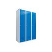 Vestiaire Industrie Salissante monobloc - 3 portes - H180 x L120 x P50 cm - gris/bleu