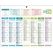 Bouchut 4 Saisons - Calendrier bancaire 7 mois par face - 21 x 26,5 cm
