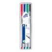 4007817334140-STAEDTLER triplus 334 - 4 feutres fins - 0.3 mm - noir. rouge. bleu. vert--0