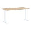 Table de réunion modulaire YES ! - 120 cm - Pieds blancs - Chêne