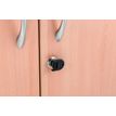 3253310174511-Armoire basse IDRA/DUAL - H72 x L80 x P47 - 2 portes - Corps anthracite - Dessus et portes imitation Ch--2