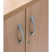 3253310174511-Armoire basse IDRA/DUAL - H72 x L80 x P47 - 2 portes - Corps anthracite - Dessus et portes imitation Ch--1