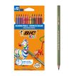 3086123499102-BIC KiDS Evolution Stripes - 12 Crayons de couleur - couleurs assorties - 3.2 mm--0