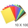 Exacompta Flash - 10 Paquets de 100 Sous-chemises recyclées - 80 gr - couleurs assorties