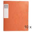 Exacompta - 10 Boîtes de classement en carte lustrée - dos 60 mm - orange (livrées à plat)