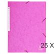 Exacompta - 25 Chemises à rabats maxi capacity - rose