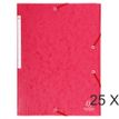 Exacompta - 25 Chemises à rabats maxi capacity - rouge