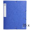 Exacompta - 25 Boîtes de classement en carte lustrée - dos 25 mm - bleu (livrées à plat)