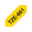 Brother TZe661 - Ruban d'étiquettes auto-adhésives - 1 rouleau (36 mm x 8 m) - fond jaune écriture noire 
