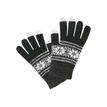 Muvit Life - gants noir à motif - 3 doigts tactiles - taille unique