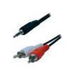 MCL Samar - câble audio/stéréo 2 prises RCA (M)vers JACK 3.5(M) - 1.5 m