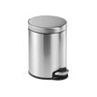 4005546301969-Durable - Poubelle à pédale 5L - acier inoxydable-Angle gauche-0
