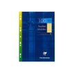 Clairefontaine - feuilles simples A4 - 100 pages - grands carreaux (Seyes) - perforées - jaune