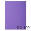 Exacompta Rock"s - 5 Paquets de 100 Chemises - 210 gr - violine