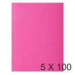 Exacompta Rock"s - 5 Paquets de 100 Chemises - 210 gr - rose