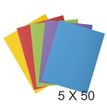 3130632218003-Exacompta Rock"s - 5 Paquets de 50 Chemises 1 rabat - 210 gr - couleurs assorties--0