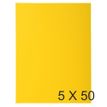 Exacompta Rock"s - 5 Paquets de 50 Chemises 1 rabat - 210 gr - citron