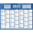 Bouchut 215 - Calendrier bancaire 7 mois par face - 21 x 26,5 cm - bleu