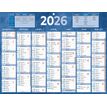 Bouchut 222 - Calendrier bancaire 7 mois par face - 32 x 42 cm - bleu