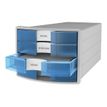 HAN Impuls - Module de classement 4 tiroirs - gris/bleu translucide
