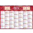 Bouchut 230 - Calendrier bancaire 7 mois par face - 38,5 x 54 cm - rouge