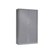 Armoire haute monobloc à rideaux GENERIC - 198 x 120 x 43 cm - aluminium