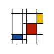 Cloison de séparation EASYSCREEN - L160 x H174 cm - mondrian