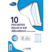 La Couronne - 10 Pochettes bulles - 300 x 445 mm - autocollant - blanc