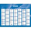 Quo Vadis - Calendrier bancaire 7 mois par face - 40,5 x 55 cm - bleu