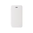 Muvit Folio Case - Protection à rabat pour téléphone portable - Blanc - iPhone 5, 5s, SE